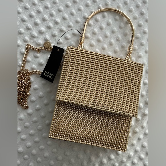 BADGLEY MISCHKA Gold Bejeweled Evening Bag 💛💎✨ - Picture 5 of 12